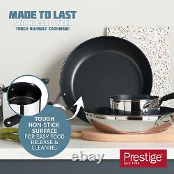 Prestige Made to Last Cookware Frypans Set, Straining Lids, Non-Stick, 5pce