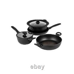 Prestige Nesting Cookware Set Non Stick Pans with Multi Size Lid Pack of 4