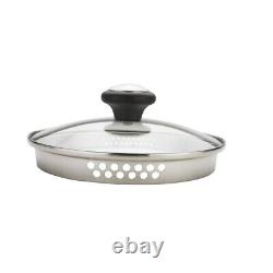 Prestige Pan Set in Stainless Steel with Glass Lids Kitchen Cookware Pack of 4