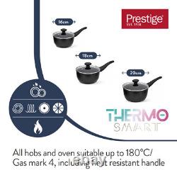 Prestige Thermo Smart 3 Piece Non Stick Saucepan Set Induction Hob Pan Set