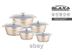 Professional Non stick Die-Cast Cookware Set, Champagne induction