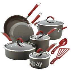 Rachael Ray 87630 Cucina Hard-Anodized Nonstick 12-Piece Cookware Set Gray Wi