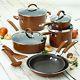Rachael Ray Cookware Set 12 Pc Nonstick Kitchen Hard Porcelain Enamel Pots Pans