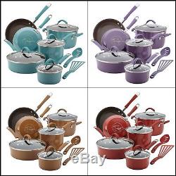 Rachael Ray Cucina Hard Porcelain Enamel Nonstick Cookware Set 12-Pc Pots Pans
