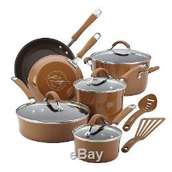 Rachael Ray Cucina Hard Porcelain Enamel Nonstick Cookware Set 12-Pc Pots Pans