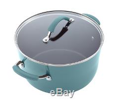 Rachael Ray Nonstick Blue 12 Piece Cookware Set Lids Fry Pans Pots Kitchen NEW