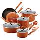 Rachel Ray Cookware Orange, Non Stick Kitchen Cookware Set, Pot and Pan Set
