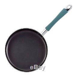 Rachel Ray Cookware Set Nonstick Blue Kitchen Pots Pans Lids Teal Non Stick