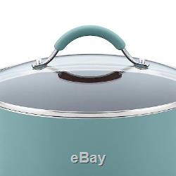 Rachel Ray Cookware Set Nonstick Blue Kitchen Pots Pans Lids Teal Non Stick