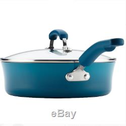 Rachel Ray Cookware Set Nonstick Enamel Marine Blue Non Stick Enamel Pots Pans