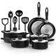 Rachel Ray Style Cookware Set Nonstick Black Pots Pans Lids Vremi Non Stick