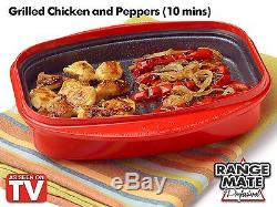 Range Mate Pro Nonstick Microwave 7-Piece Grill Pot/Pan Cookware Set As Seen On