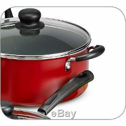 Red Cookware Set Of Pots And Pans Large Cooking 18-Piece Professional Non Stick
