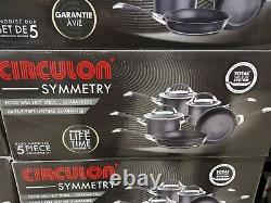 Reduced Circulon Symmetry Hard Anodised 8 piece Non-Stick 5 pan Set Induction
