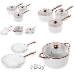 Rose Gold Tower Linear Pan Set With Easy Clean Non Stick Ceramic Coating