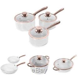 Rose Gold Tower Linear Pan Set With Easy Clean Non Stick Ceramic Coating