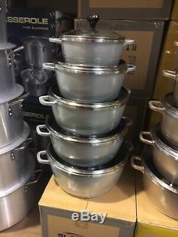 Round Cookware Set 10pc Non Stick Coated Stockpot Casserole Pot (Brand New)