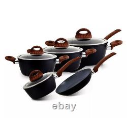 Royalford 5PC Nonstick Casserole Cookware Set Induction safe Cooking Pots & Pans