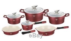 Royalty Line Die Casting Ceramic, Marble Kitchen Set Frying Pan Pot Dish 3-18Pcs