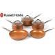 Russell Hobbs 8 Piece Copper Non Stick Induction Ceramic Pan Set Saucepan Frying