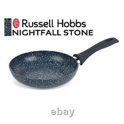 Russell Hobbs Cookware Pots & Pans Set Non-Stick 9 Piece Blue Marble Aluminium
