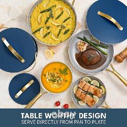 SLIQ-12PIECE-COOKWARE Cookware Set Featuring Ceramic Coated Pans
