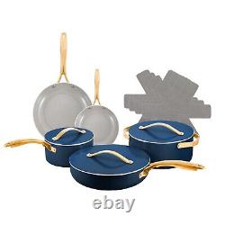 SLIQ-12PIECE-COOKWARE Cookware Set Featuring Ceramic Coated Pans