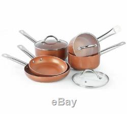 Salter 5 Piece Copper Ceramic Collection Pan Revolutionary Coating Combines Set