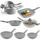 Salter COMBO-3693 Marble Collection Complete Non-Stick Cookware Set, 8 Piece