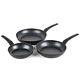 Salter COMBO-6081 Marble Gold Non-Stick Frying Pan Set 4 x 3-Piece Sets