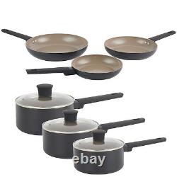 Salter Frying Pan and Saucepan Set 6 Piece Ceramic Non-Stick Recycled Aluminium