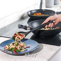 Salter Marino 8 Piece Cookware Set Frying Pans Stockpot Wok Utensils Non-Stick