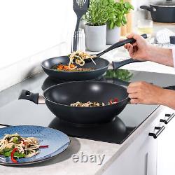 Salter Marino 8 Piece Cookware Set Frying Pans Stockpot Wok Utensils Non-Stick