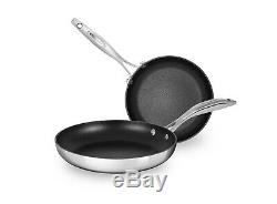 Scanpan Haptiq Stainless Steel Nonstick 2-Piece Fry Pan Set
