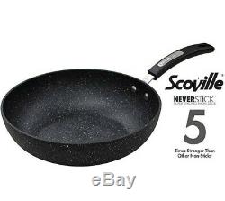 Scoville BLACK SHADE 6PC SET Saucepan Wok Frying GRID Pan NEW Latest NONSTICK UK