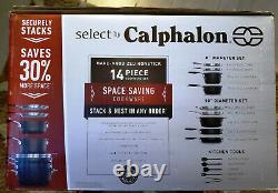 Select by Calphalon Space-Saving Hard Anodized Nonstick Pots and Pans, 14-Piece