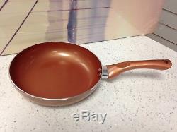Set 28cm, 24cm & 20cm Cermalon Copper PRO Frying Pan NON STICK CERAMIC INDUCTION
