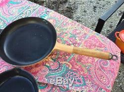 Set LE CREUSET Flame Terroir Brown Cast Iron Enamel Nonstick Frying Pans French