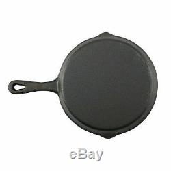 Set Of 3 Cast Iron Skillet Frying Pan Cooking Fryer Pot Grill Fry Non Stick Bbq