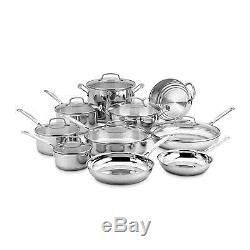 Stainless Steel 17 Piece Cookware Set Non Stick Cooking Pots and Pans Kitchen S