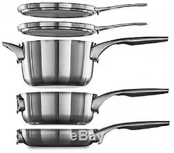 Stainless Steel Cookware Set 10 Piece Kitchen Pot Pan Nonstick Induction Cooking