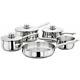 Stellar 1000 5 Piece Saucepan Set 18/10 Polished Stainless Steel Induction Ready