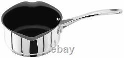 Stellar 7000 5 Piece Pan Set Non-stick Induction Draining Lids Saucepans Pots