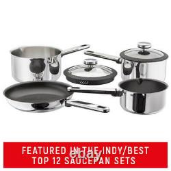 Stellar Stay Cool SLB2 Set of 4 Stainless Steel Induction Ready Pans, Dishwasher