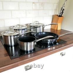 Stoven Professional Induction Stainless Steel 5 Piece Cookware Set Non-Stick Fry