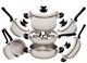 Surgical Stainless Steel Cookware Set 17 Pc. Piece Cooking Pot Pan