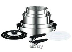 TEFAL INGENIO Pots and Pans Set, Stainless Steel, 13 Piece Induction 24hr Del