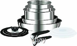 TEFAL Ingenio Pots and Pans Set, Stainless Steel, 13-Piece, Induction