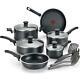 T-fal Cookware Set 14 Piece Non-Stick Pans Pots Cook Aluminum Dishwasher Safe