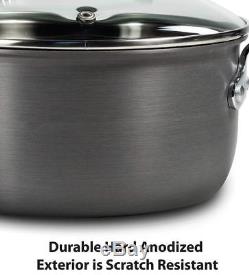 T-fal Hard Anodized Cookware Set, Nonstick Pots and Pans 14 Piece